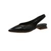 2025 French bag head sandals women's spring and summer new rear empty stiletto temperament socialite pointed high heels