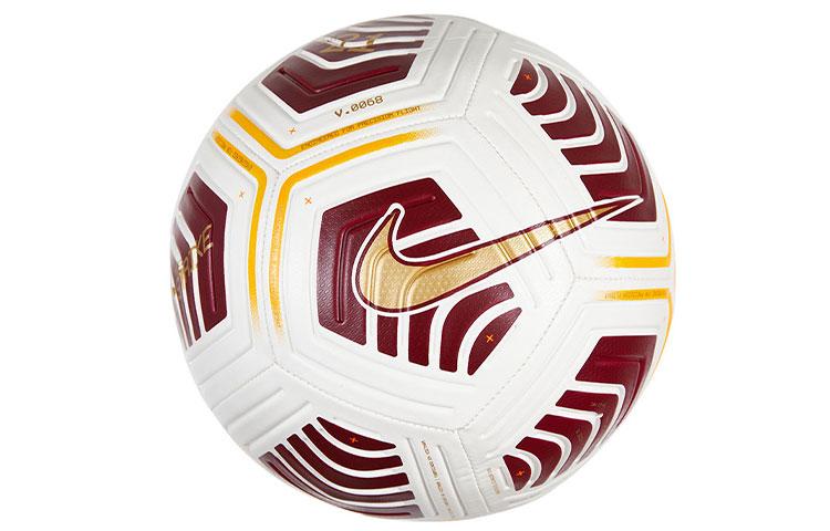 

Nike Size 5 Ball Soccer Ball Pu Machine Stitched Soccer Ball Unisex White/Team Red/Gold CU8026-100 Size 5 Ball