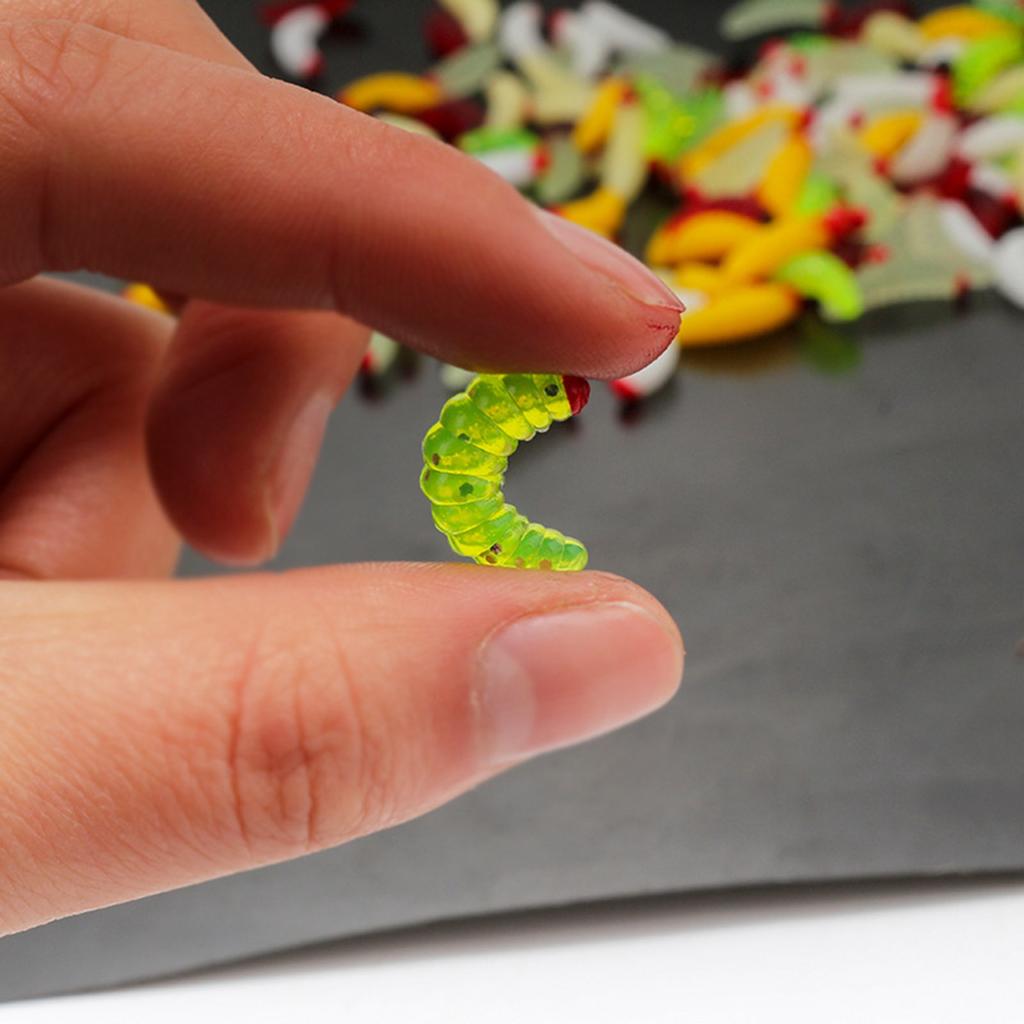 Soft Plastic Maggot Worm Earthworm Baits Soft Artificial Bread Worm Fishing Lure Artificial Baits Jigging Wobblers