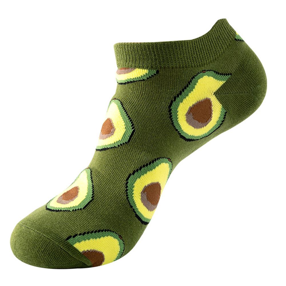 Fashion Funny Men's Hip Hop Harajuku Cartoon Cotton  Fruit Animal Beer Food Happy Casual Business Short Socks Gift Dropship