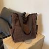 Corduroy Bag Women With Large Capacity 2026 New All-matching Single-shoulder Diagonal High-end Commuting Tote