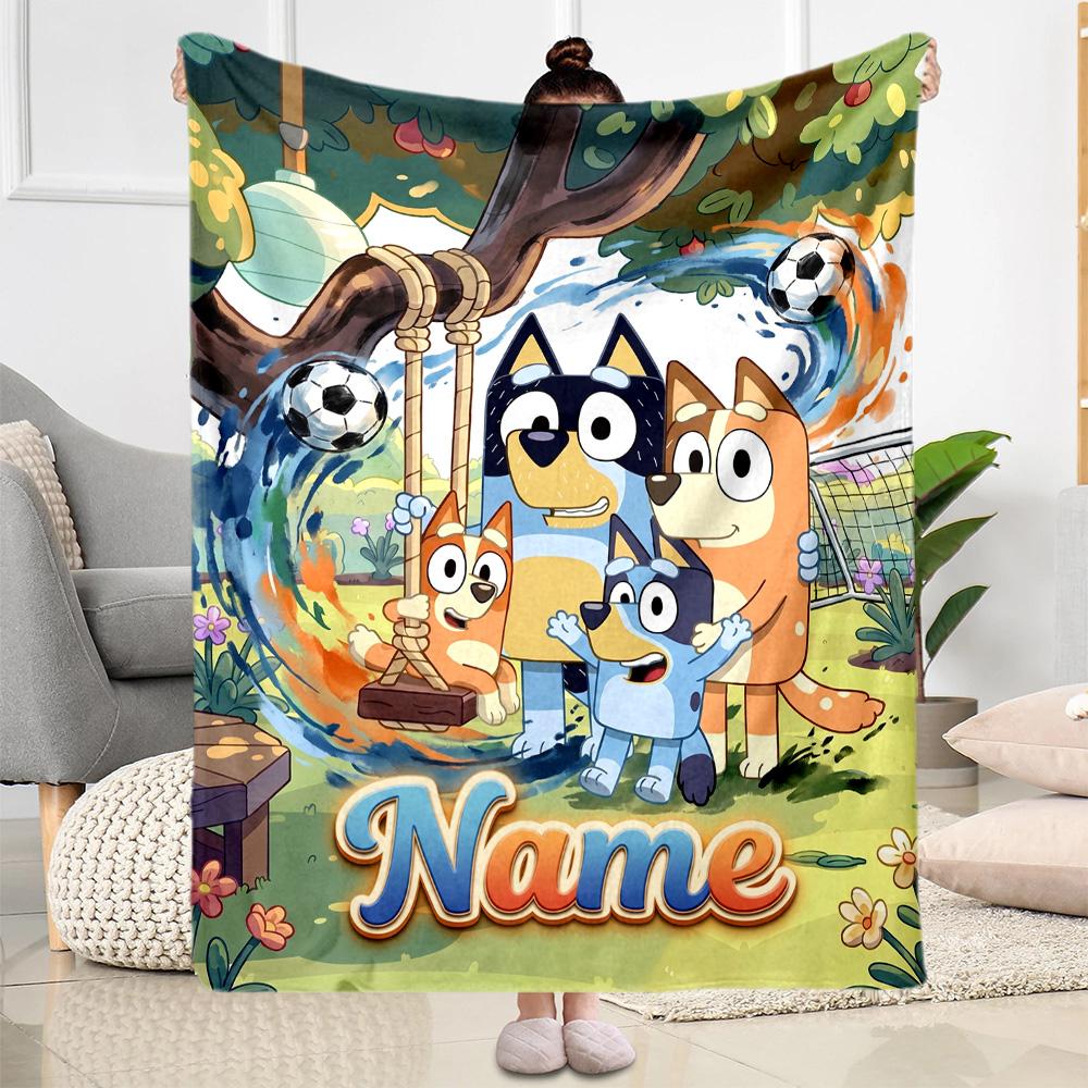 Dad Soccer Fun Customize Text Blanket Gift Personalized Blanket Soft & Cozy Great for Couch Sofa Bedding Living Room All-Season Use