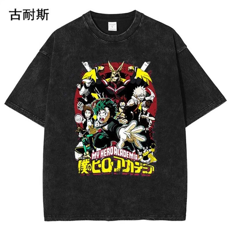 My Hero Academia anime manga T-shirt shirt undershirt undershirt cotton Black 3XL