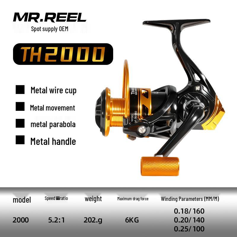 

Temu Cross-border Lure Spinning Reel: Metal Head, Multi-Purpose for Sea & Lake Fishing