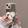Cute Love Heart Makeup Mirror Phone Case For IPhone 17 17E 16E 16 15 Pro 11 12 14 13 Pro Max  Shockproof Bumper Cover
