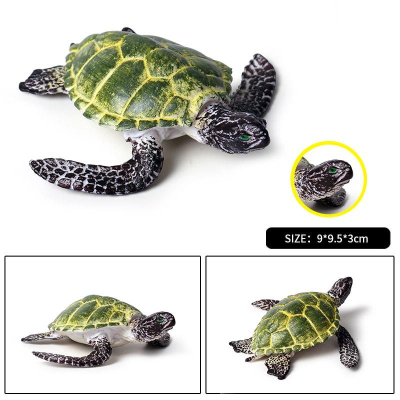 Oenux Ocean Animals Leatherback Tortoise Turtle Growth Cycle Sea Life Model Figurines Action Figures PVC Education Kid Toy Gift