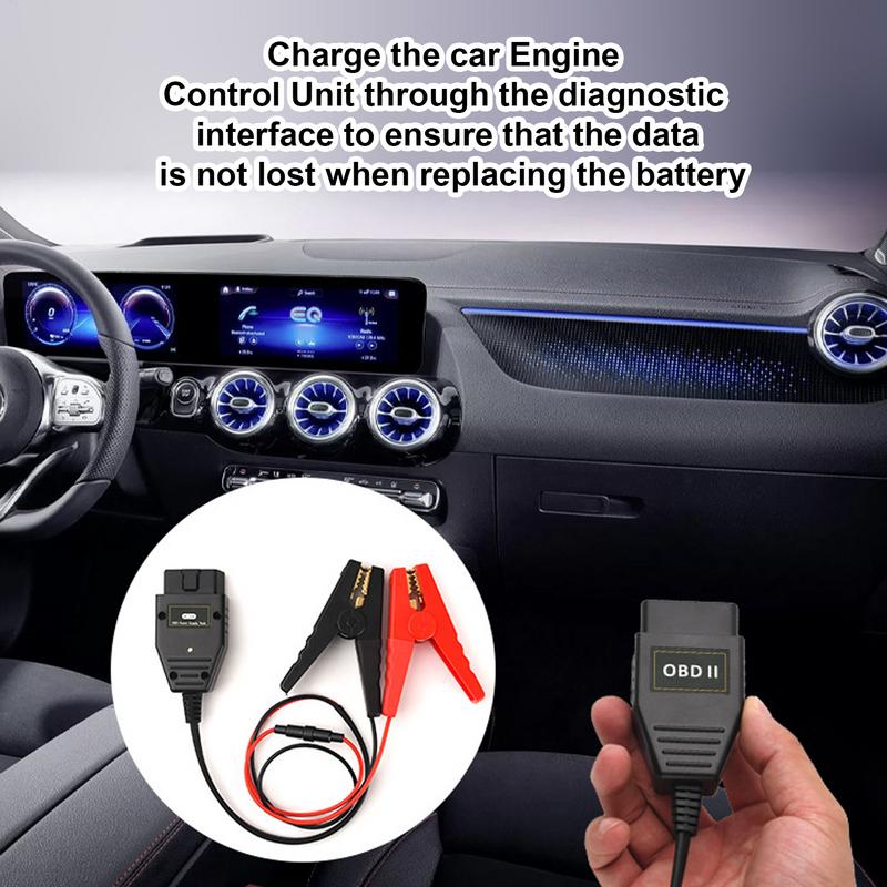 Car Battery Saver Clip-On Supply Cable Emergency Power Connector Battery Connection Wire Car Jump Start Clamp Auto Accessories