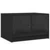 VidaXL Table basse avec portes en verre noir 68x50x42 cm 836365
