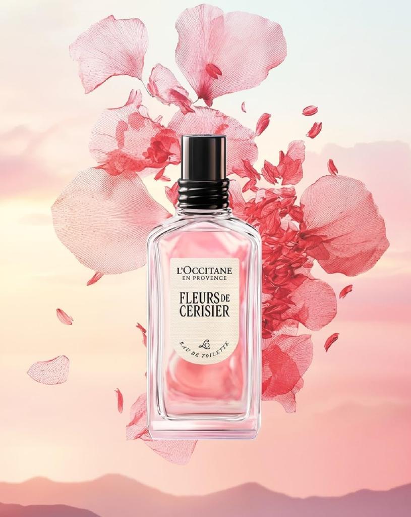 Fleur de Sourisier Sakura Eau de Popular for Men and Birthday Gift L'OCCITANE (Cherry Blossom) Toilette, 50mL, Perfume, Fragrance, Women,
