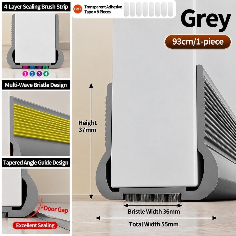 Wind Blocking Door Bottom Sealing Strip Noise Reducing Under Door Sweep Draft Stopper Indoor Door