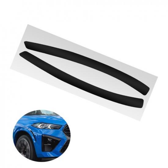 2X Smoked Front Fender Side Markers Vinyl For Overlay BMW Protector 2024-2026 X5