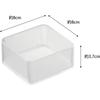 Yamazaki Drawer Organizer CaSe S Set Of 2 Clear Bottom White Approx W8 D8 H3.7cm