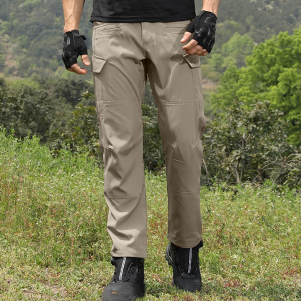Men's  Hiking Cargo Pants Quick-Dry Lightweight Waterproof Outdoor Fishing Camping Work Pants With 8 Pockets