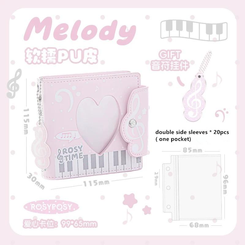 MINKYS Kawaii Wave Pattern PU Leather 3 Ring Kpop Photocard Binder Book 3 Inch One Pocket Idol Card Organizer Storage Book