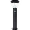Outdoor Post Light - BRILLIANT - TULIP - LED and Solar - Motion Sensor - Stainless Steel and Plastic - 4 W - Black
