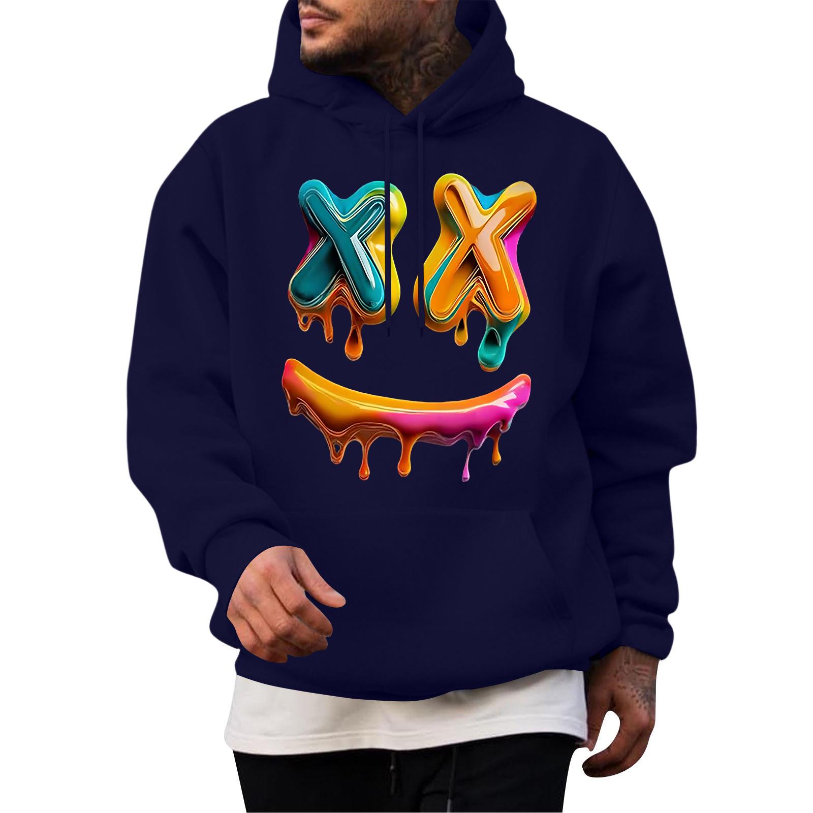 

Мужская повседневная толстовка модная толстовка с капюшоном для отдыха топы подростковая уличная мода рубашка с длинным рукавом теплая XXL