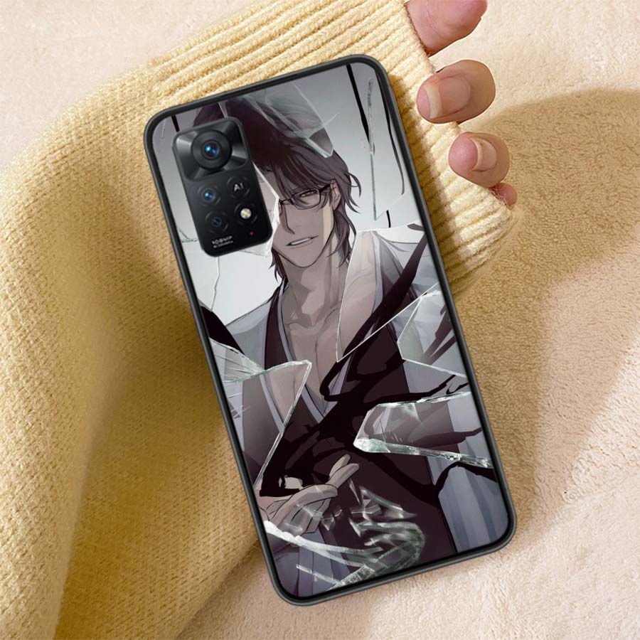 Bleach Aizen Sousuke Phone Case For Redmi Note 13 14 15 Pro Plus 12 13C 12C 15C 9 10 10C 9T 9C 9A TPU Soft Cover Clear Cell Case