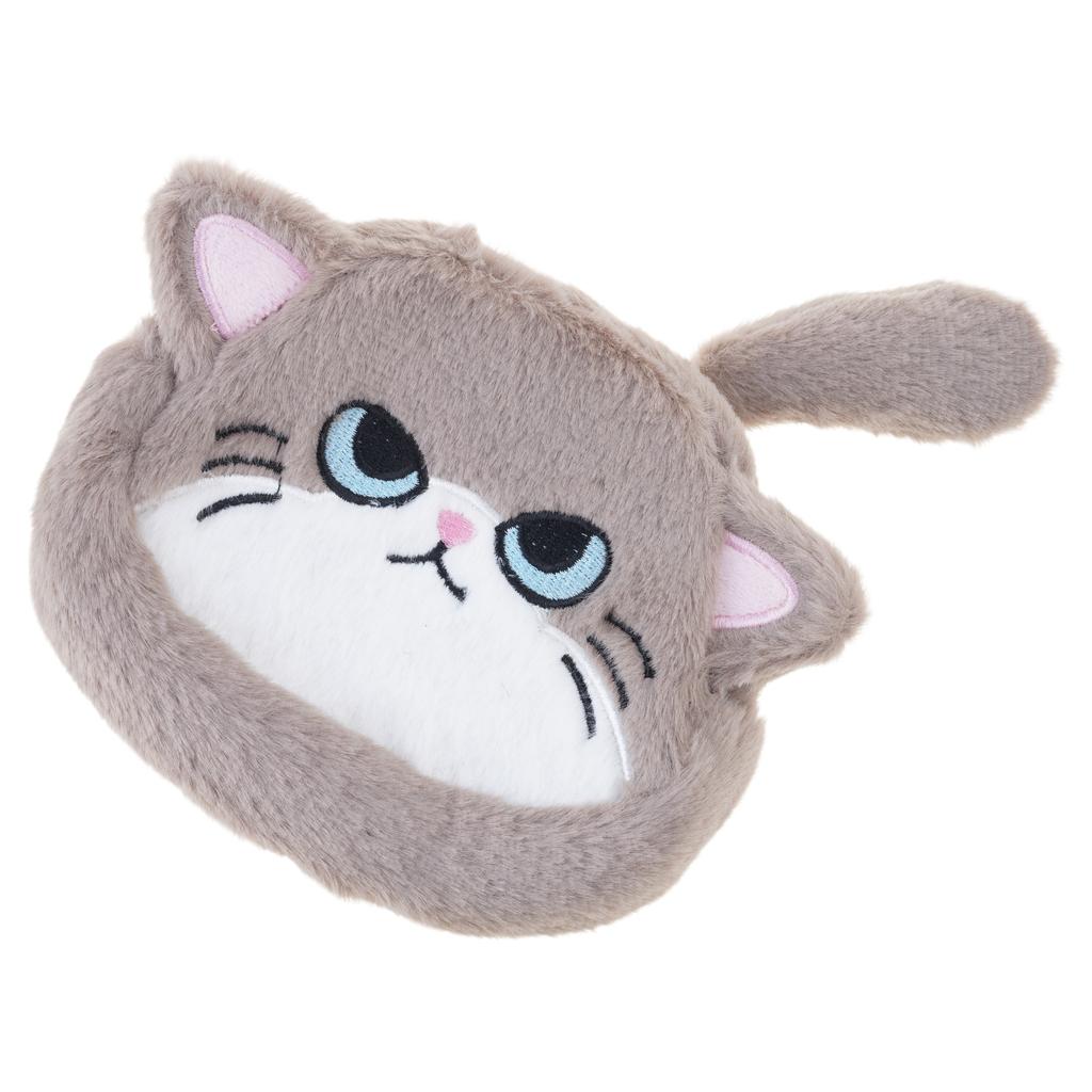 Cat Shaped Coin Purse Plush Coin Pouch Cute Wallet with Zipper Small Change Purse for Women Portable Cosmetic Bags