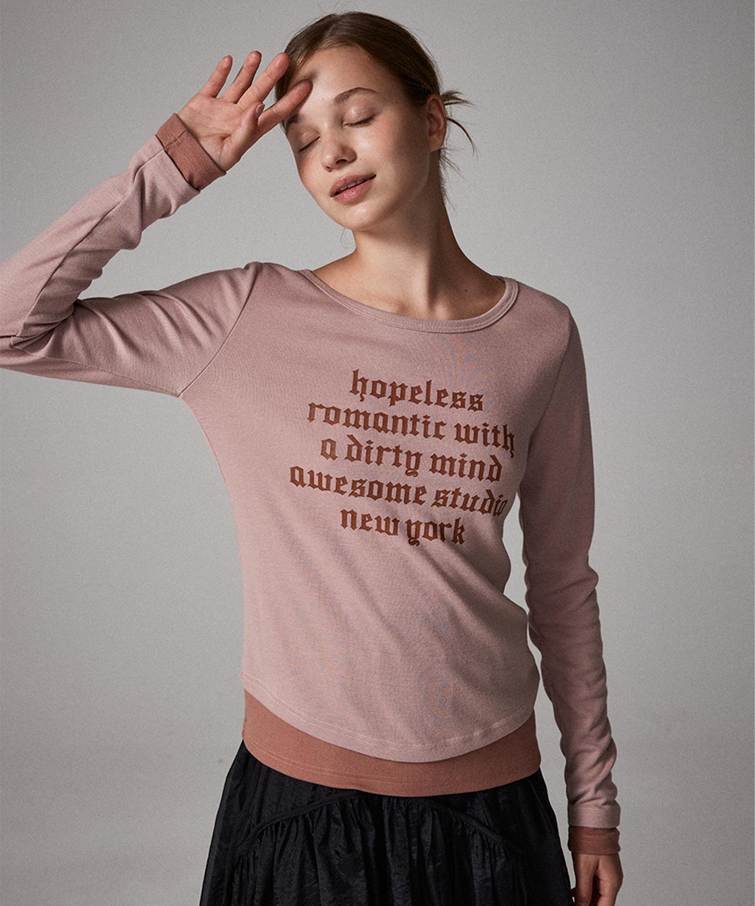 Awesome Studio Layered Long Sleeve T-Shirt Indigo Pink Black/Free