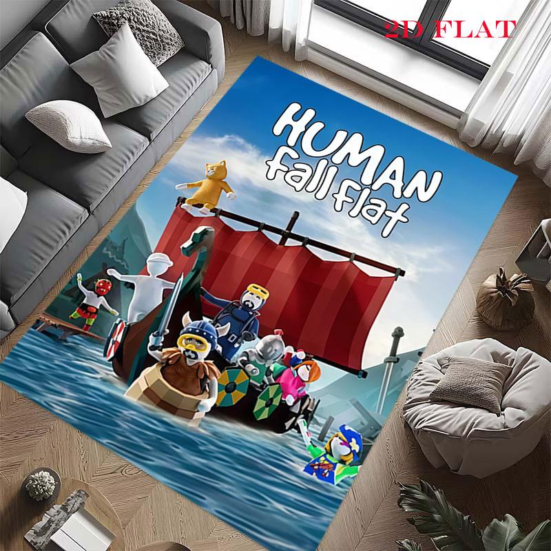 Human Fall Flat Carpet Rug for Living Room Bedroom Home Sofa Decoration,Kids Play Nonslip Floor Mat