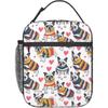 Heart French Bulldog Lunch Box For Kids Girls Boys Women Adult, Insulated Cute Sweater Dog Lunch Bag,Polyester Cooler Handbag