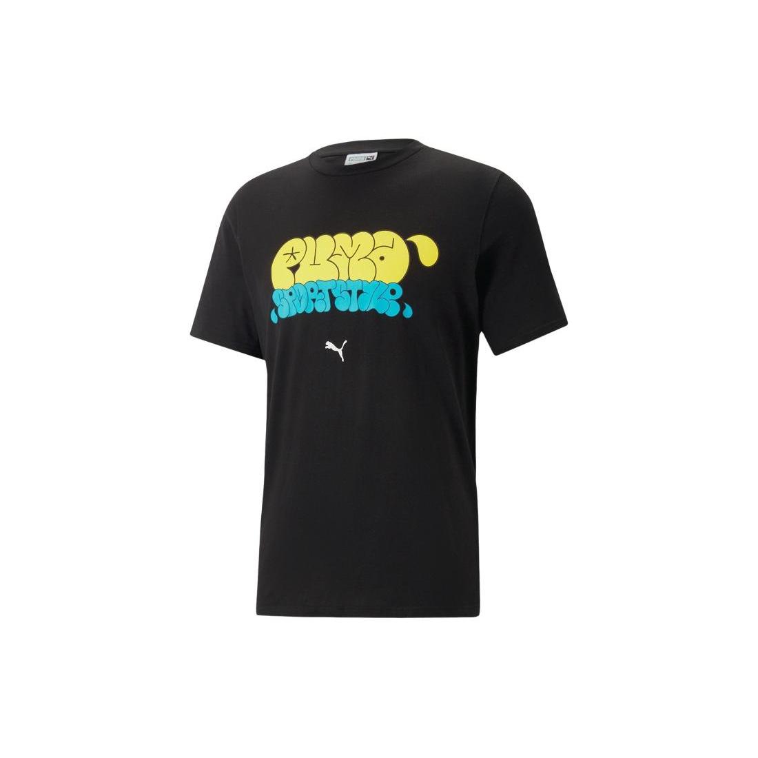 

New PUMA Set in Sleeve T Shirt Men s Black 622553-01 L