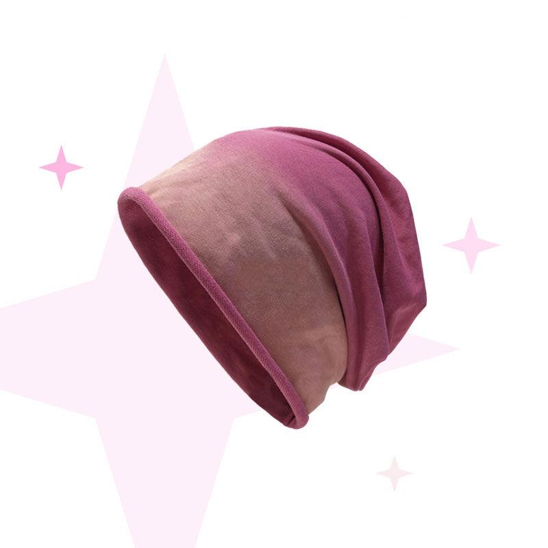 Y2K Hottie Farbverlauf Rosa Hut Koreanischer Stil Umschlagmütze Gesichtsschlankmachend Slouchy Beanie Damen Einzigartiger Kopfwickelhut Herren Trend