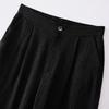 Solid Color Jacquard Mulberry Silk Casual Pants