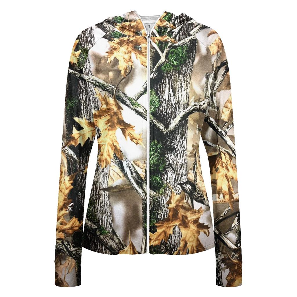 Womens Lightweight Full Zip Hoodie Sun Protection Jacket with Hood and Pockets Long Sleeve Outdoor Activewear