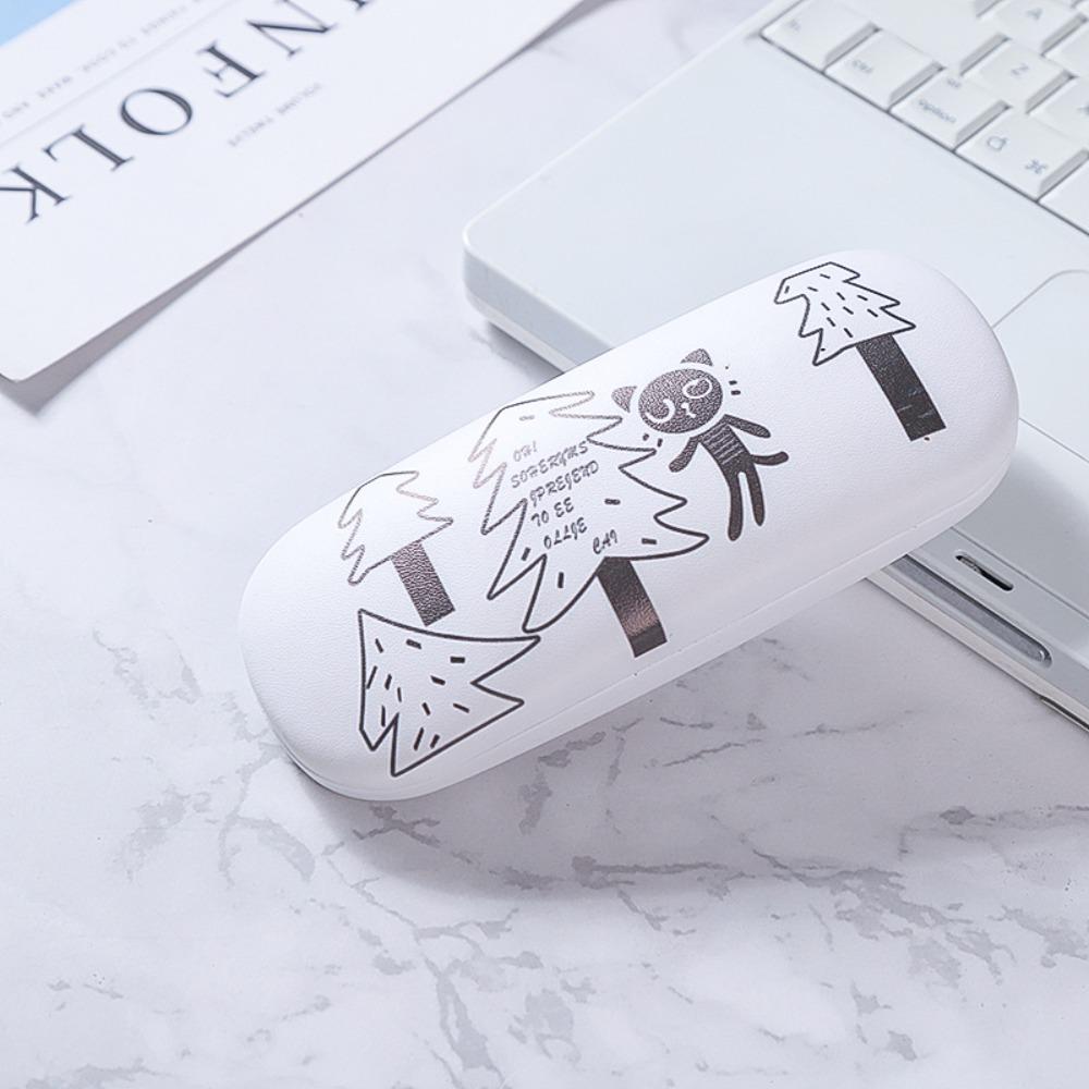 Cute Pattern Glasses Case Hard Leather Eyewear Protector Fashion Sunglasses Box  Women