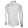 Men Sexy Long Sleeve Solid Color Lace See Through Clubwear Buttons Down Shirt