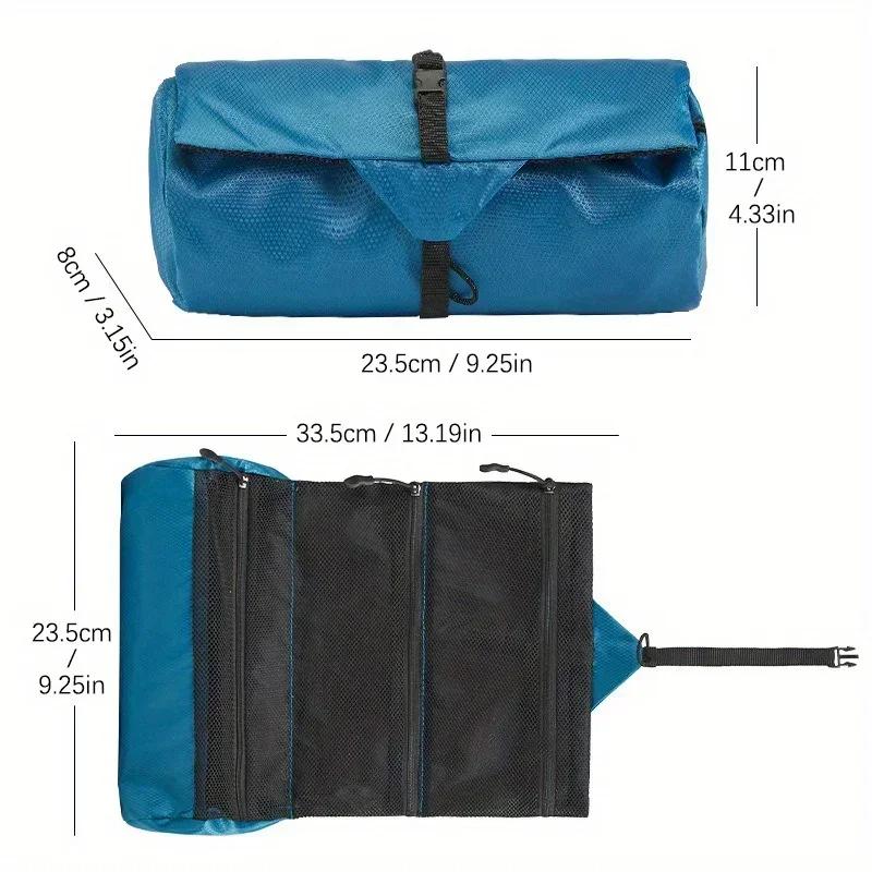 Travel Foldable Toiletry Bag Men's Portable Dry and Wet Separation Wash Storage Pouch Waterproof Women's Makeup Bag