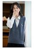 2025 A/W 100% Pure Wool Loose Fit Versatile V-Neck Knit Sweater Vest