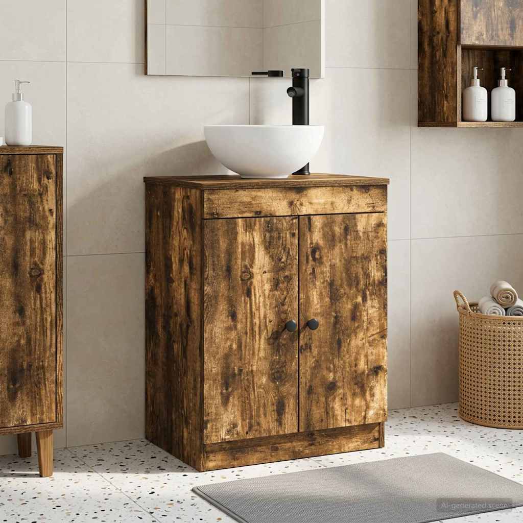 Bathroom Vanity with Sink Smoked Oak