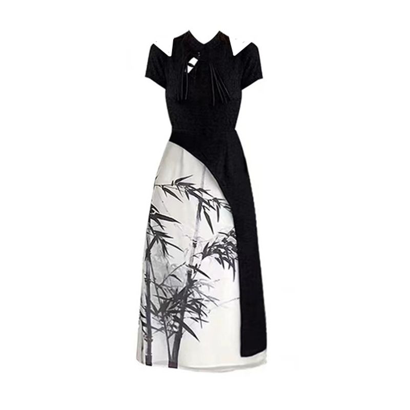 

Export Amazon Patchwork Dress Oversize Women s Clothing 913# Black L