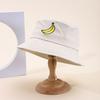 New embroidered fruit bucket hat female export double-sided can wear sunshade basin hat spot