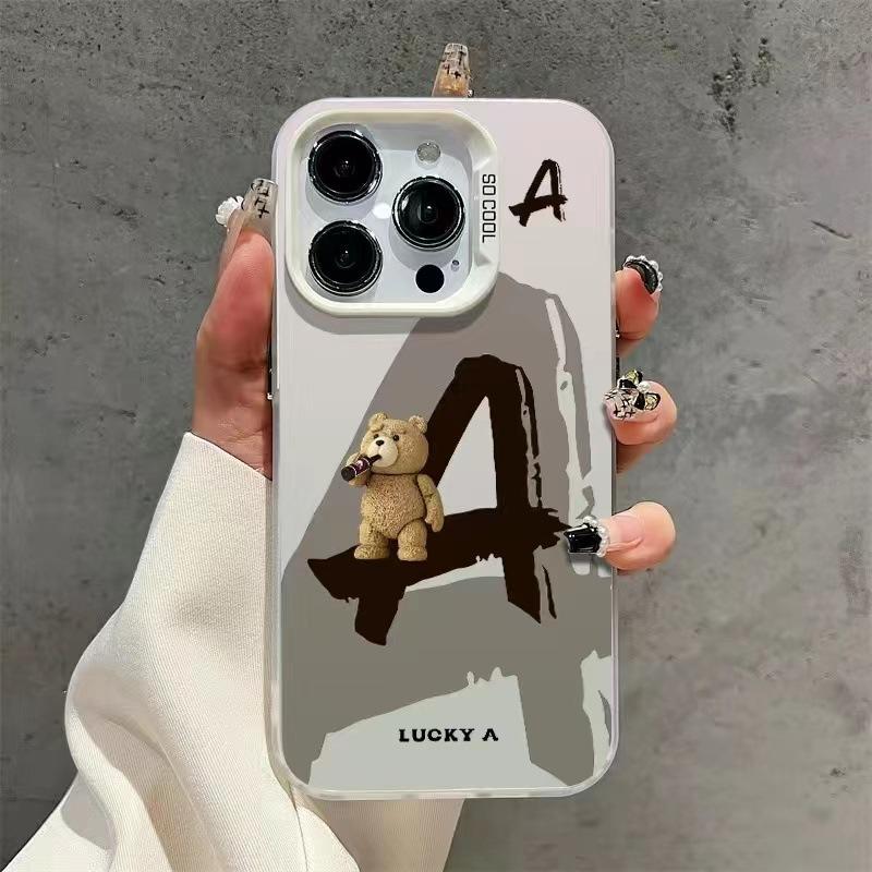Lucky Letter iPhone 18 Pro Max Phone Case, 14 New Styles, 13 Creative Designs, 12 Personalized Text Designs, 11 English Letters, XS