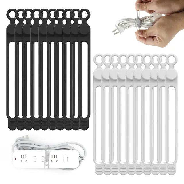 Silikoninė kabelių jungtis, Kabelių organizatorius, Kabelių dirželiai, Daugkartinio naudojimo laido jungtis, Kelioninis kabelių organizatorius, Miela elastinė jungtis, Vielinė jungtis