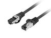 Patchcord Lanberg S/FTP Kat.8.1 0,25m LSZH CU Fluke Passed Czarny
