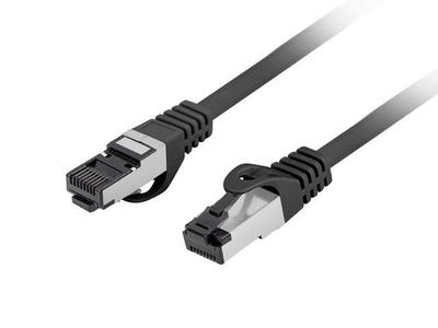 Patchcord Lanberg S/FTP Kat.8.1 0,25m LSZH CU Fluke Passed Czarny