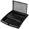 Drainer for Dishware, Plates, Cups, Cutlery, Kitchen Standing Black