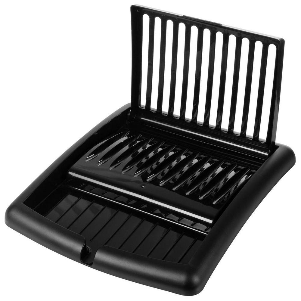 Drainer for Dishware, Plates, Cups, Cutlery, Kitchen Standing Black