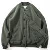 New velvet baseball jacket men's simple velvet thickened warm men's baseball collar jacket