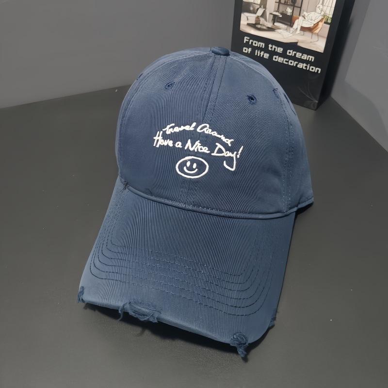 Spring and Summer New Letter Embroidery Hole Soft Top Baseball Cap Children Small Fresh Simple Curved Brim Cap Couple Tide