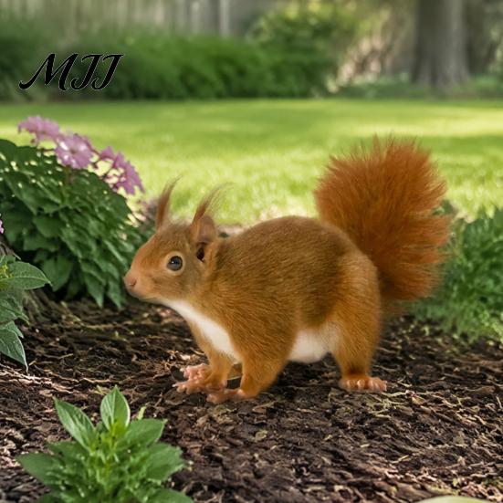 Garden Ornaments for Outdoor Spaces Realistic Squirrel Stake, 2D Flat Acrylic Yard Art Waterproof Decor Flower Beds Cute Ornament Lawn Patio