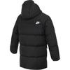 Nike Down Jacket Fashion Comfortable Versatile Hooded Duck Down Warm Kids Jackets Black HQ7162-010