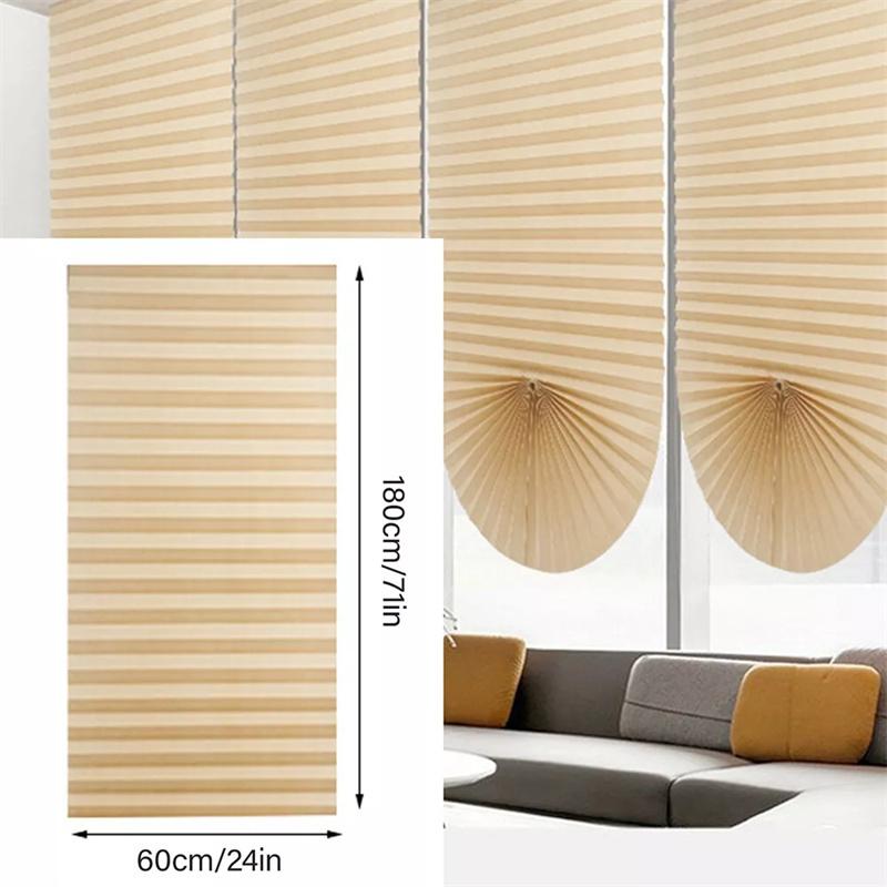 Shades Self-adhesive Half Windows Non-woven Folding Curtain Bathroom Balcony Living Room Balcony Curtains Pleated Blinds