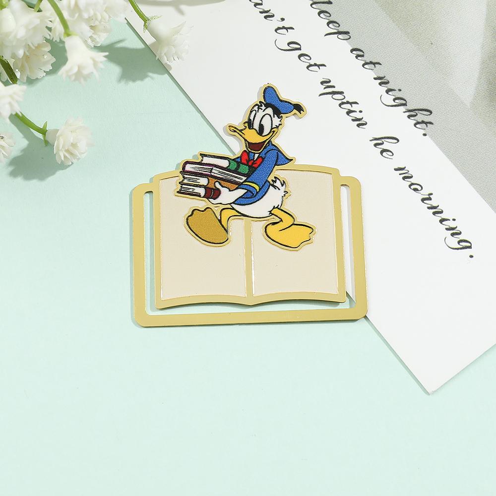 Cute Cartoon Mickey and Friends Bookmarks Anime Book Clips Metal Book Mark Anime Fans Collection Gift for Book Lovers Stationery