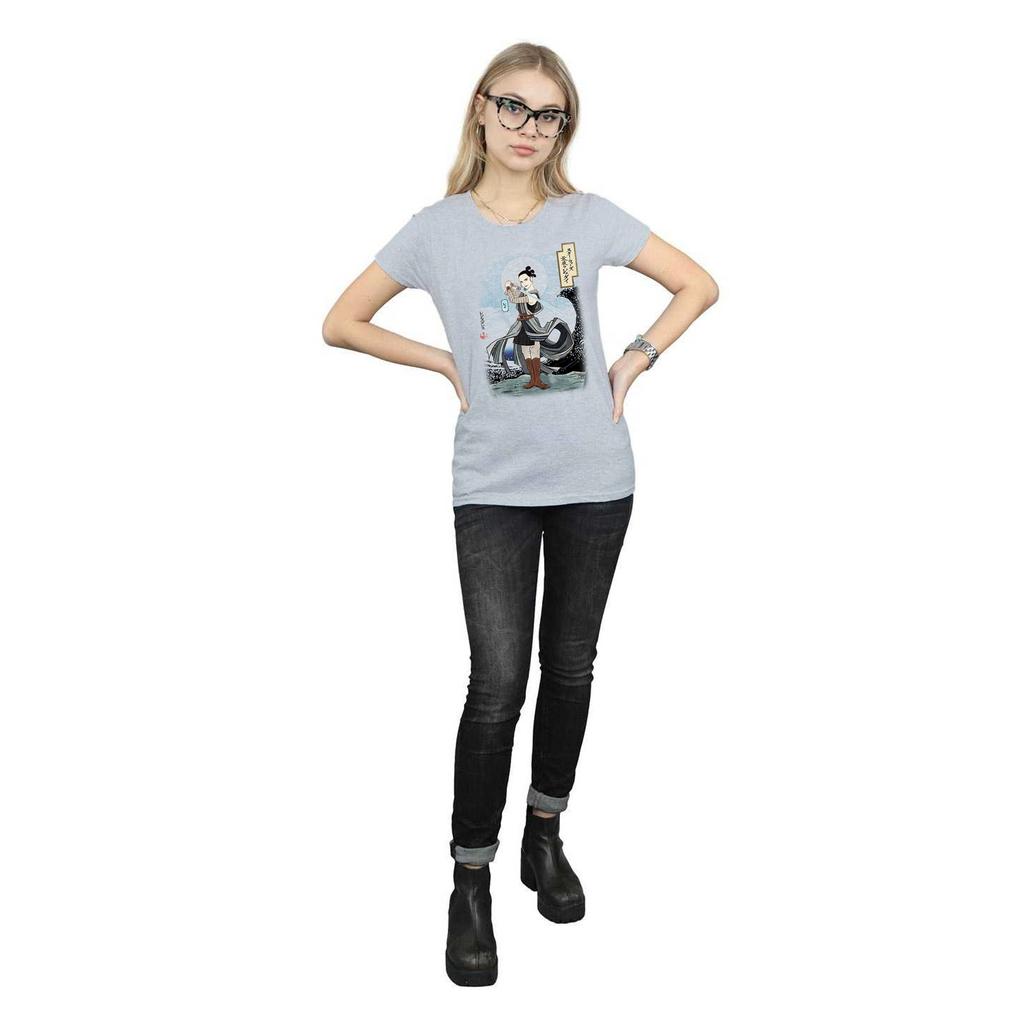 Star Wars Womens/Ladies The Last Jedi Japanese Rey Cotton T-Shirt