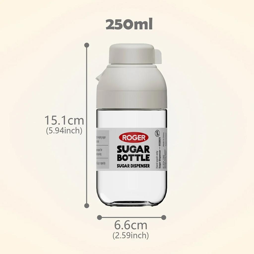 Kitchen Transparent Glass Seasoning Bottle Household Metering Control Salt Jar Sealed Seasoning Seasoning Jar